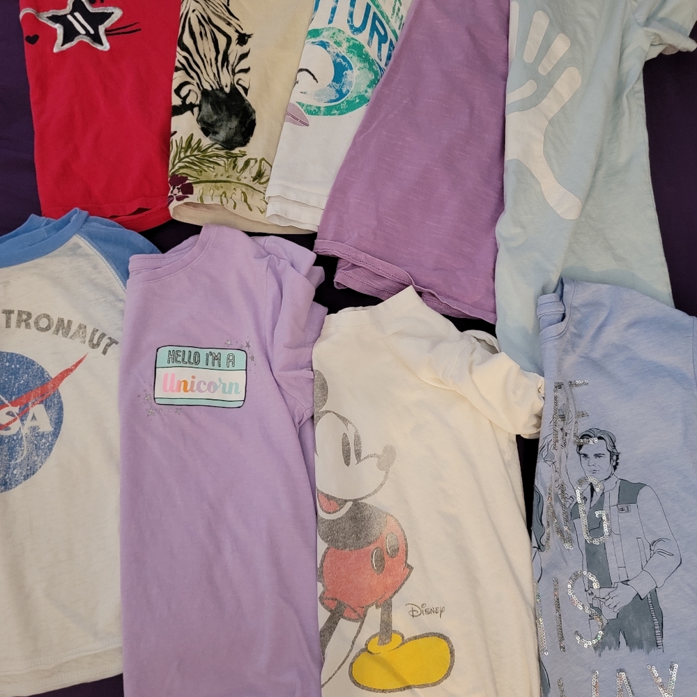 Lot of 9 Girl's Shirts! Gap, Hydroflask, Disney...
